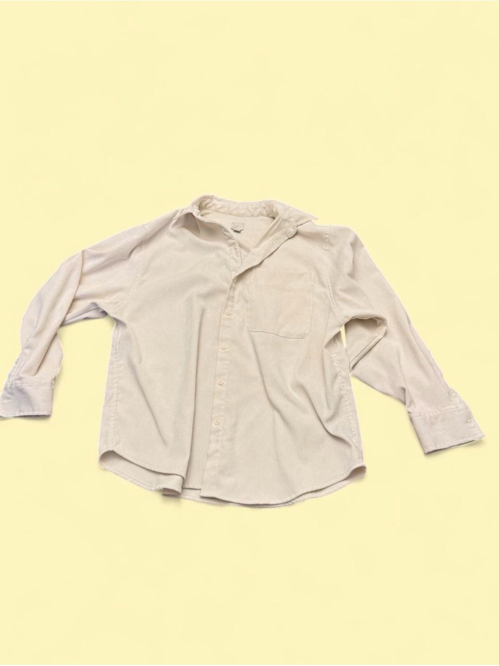 a new day Women's Light Beige Button-Up Shirt
